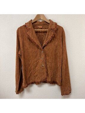 Vintage Tianello Penelope Fitted Light Brown (Terracotta) Deconstructed Jacket S